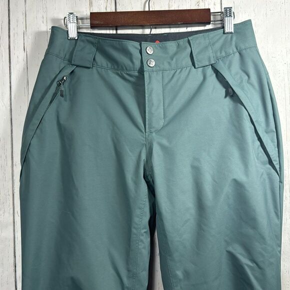 Columbia Insulated Arctic Trip Snow Omni Tech Waterproof Green Winter Pants - Picture 2 of 16